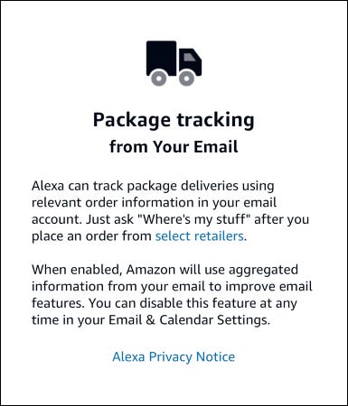 package tracking page