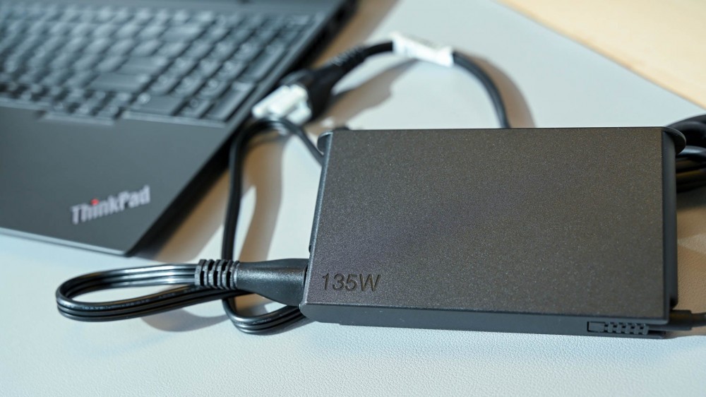 The Lenovo ThinkPad T16 Gen 1s 135W charger